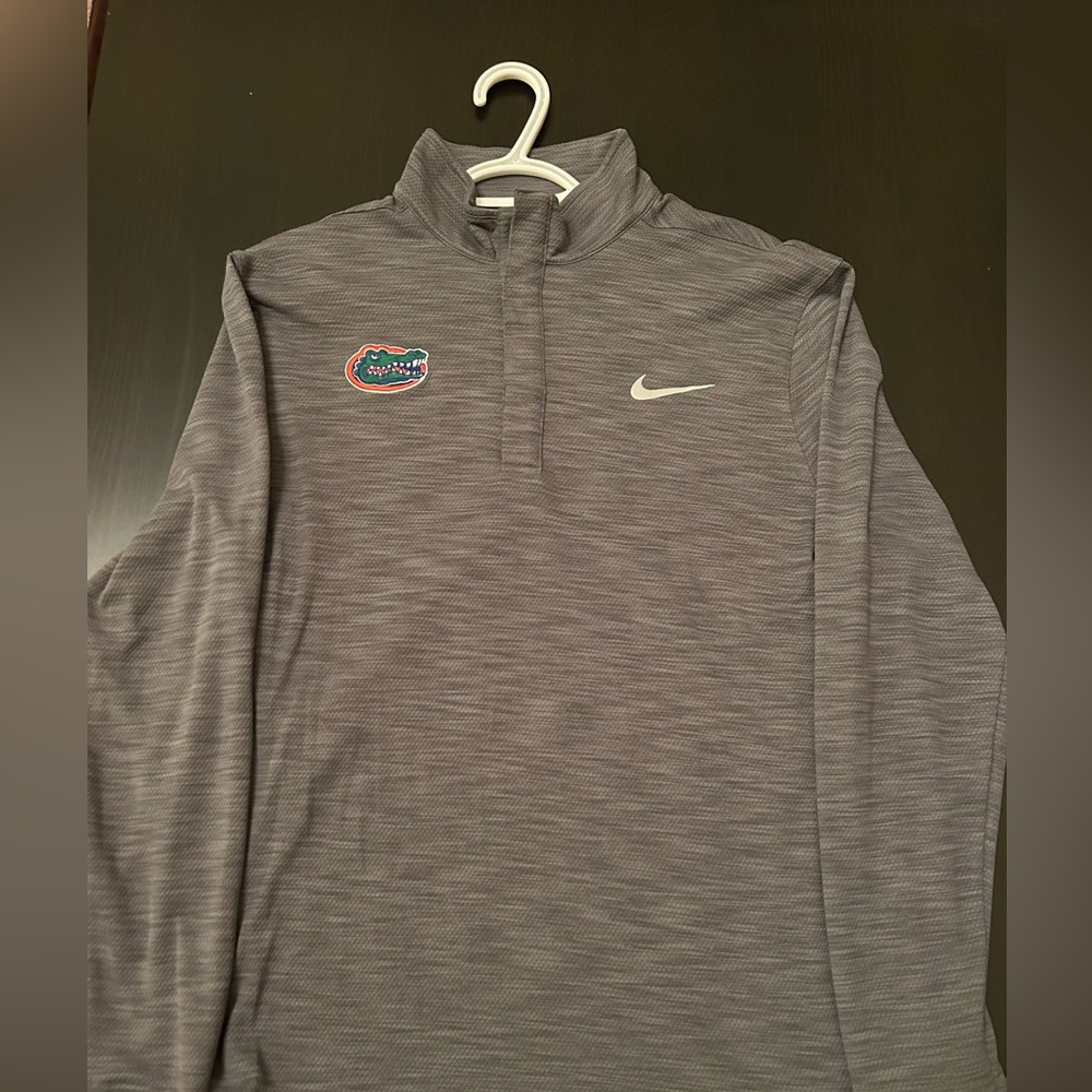 Florida Gators Nike Golf Gray Long Sleeve Shirt with Logo
